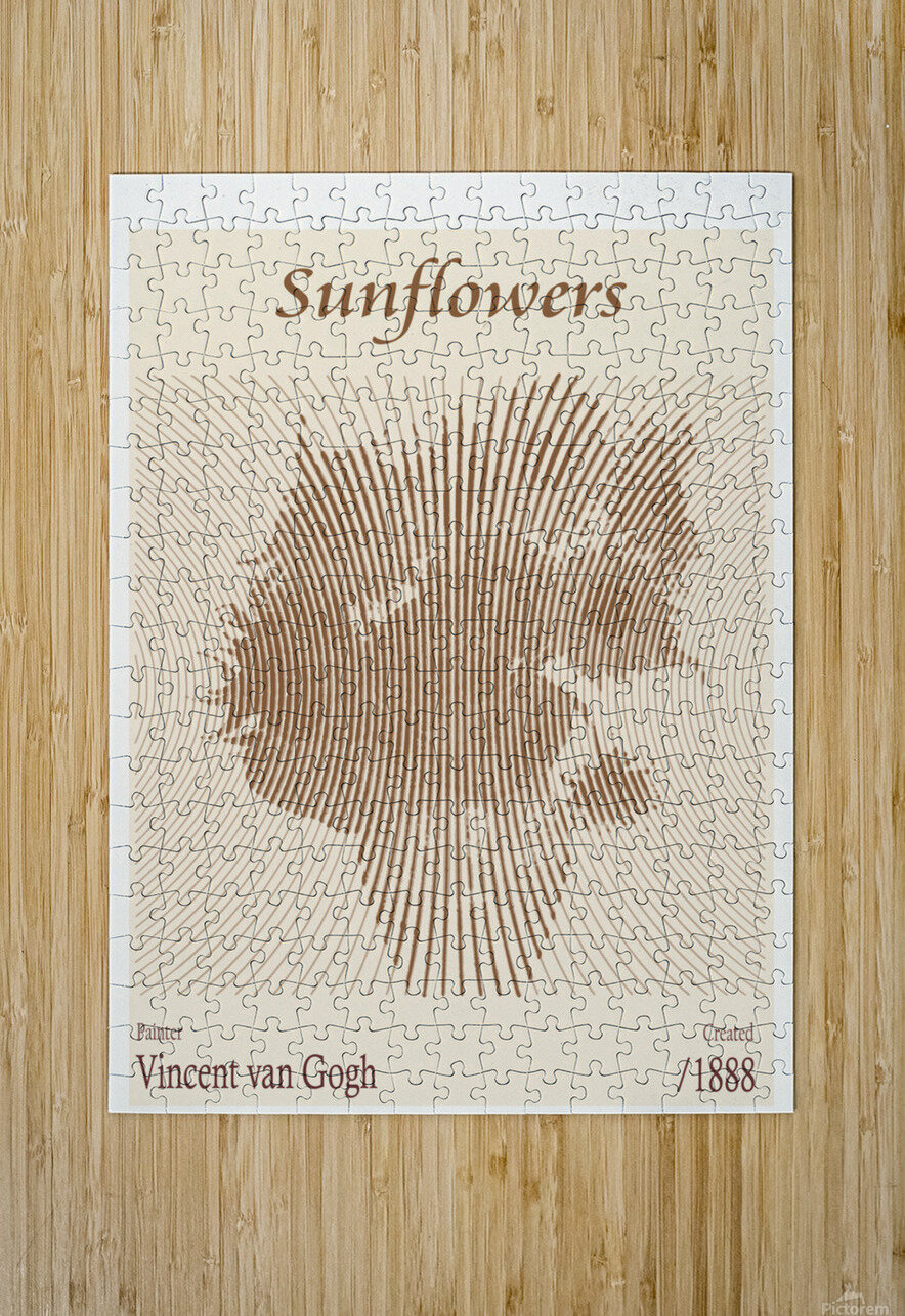 Sunflowers – Vincent van Gogh 1888 The Hypnotized Art Puzzle printing