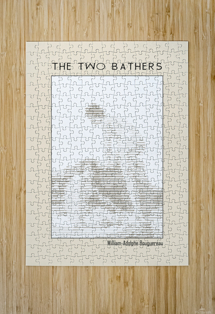 The two bathers - William-Adolphe Bouguereau 1884 – ascii art Doa Project Puzzle printing