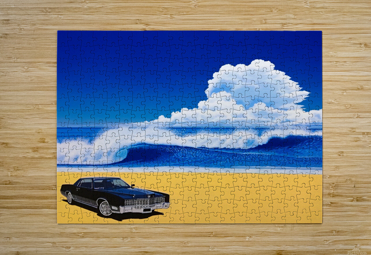 Hiroshi Nagai - Black Car Vaporwave Vivanne Puzzle printing