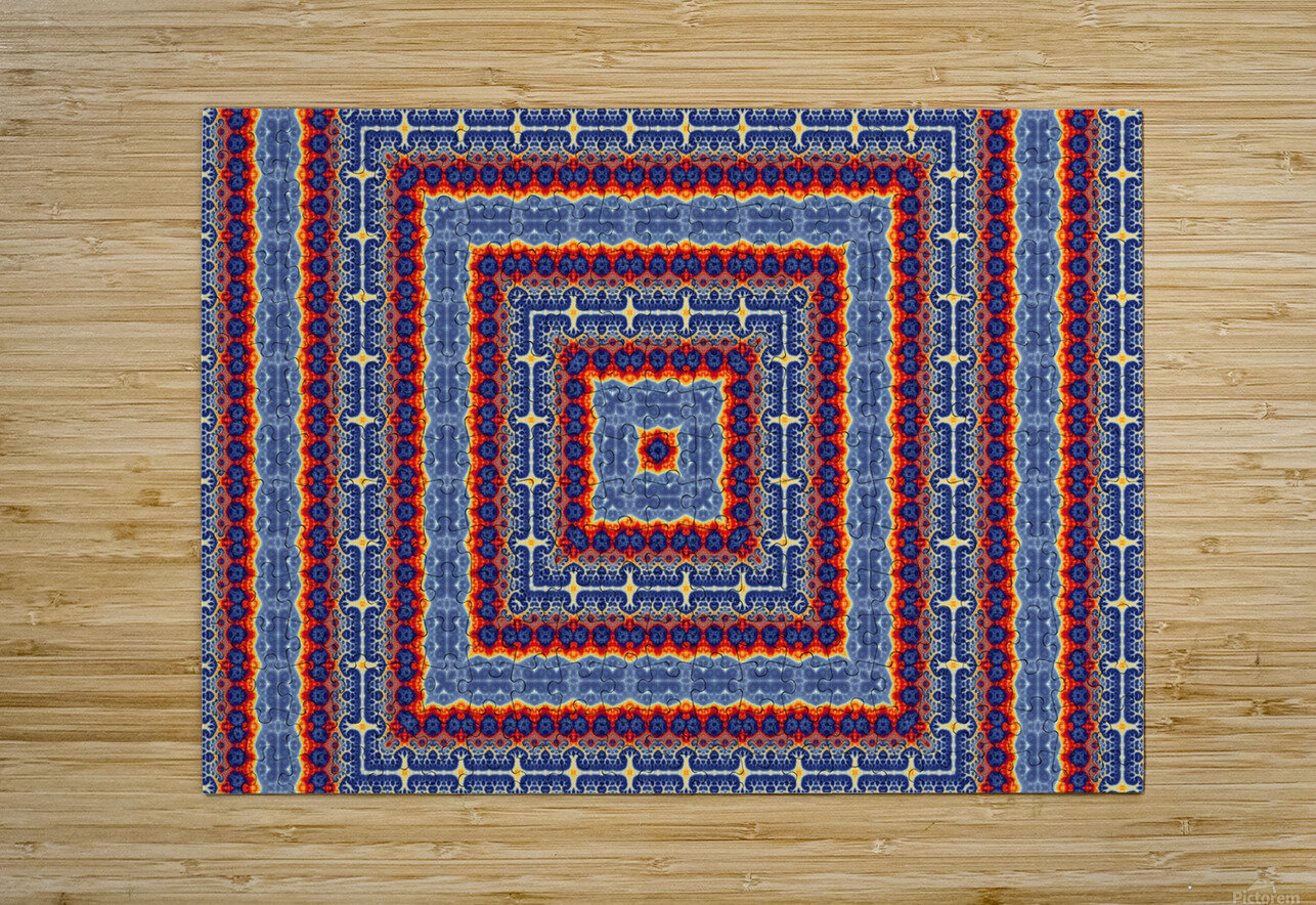 Blue fractal maze 1 Cofiant Images Puzzle printing