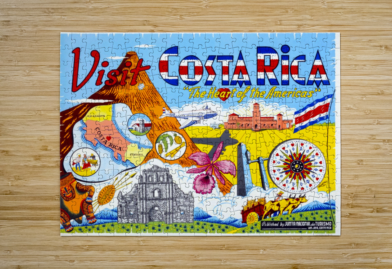 BARRENECHEA.  Visit Costa Rica The Heart of the A ASAR STUDIOS Puzzle printing