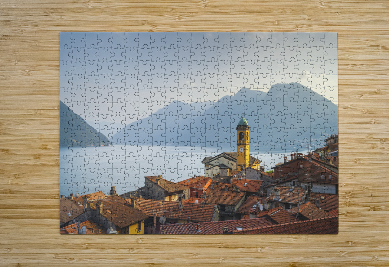 Colonno village in Lake Como. Italy Stefano Orazzini Puzzle printing