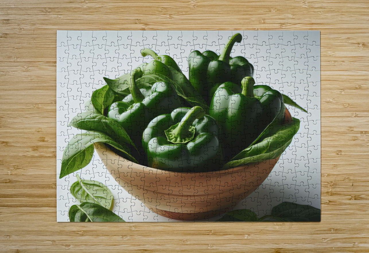 Red green yellow peppers food 8 artvi Puzzle printing