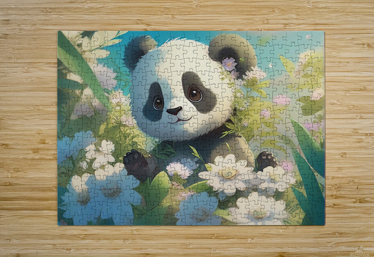 An animestyle digital illustration a baby panda 6 Bayu Perkasa Puzzle printing