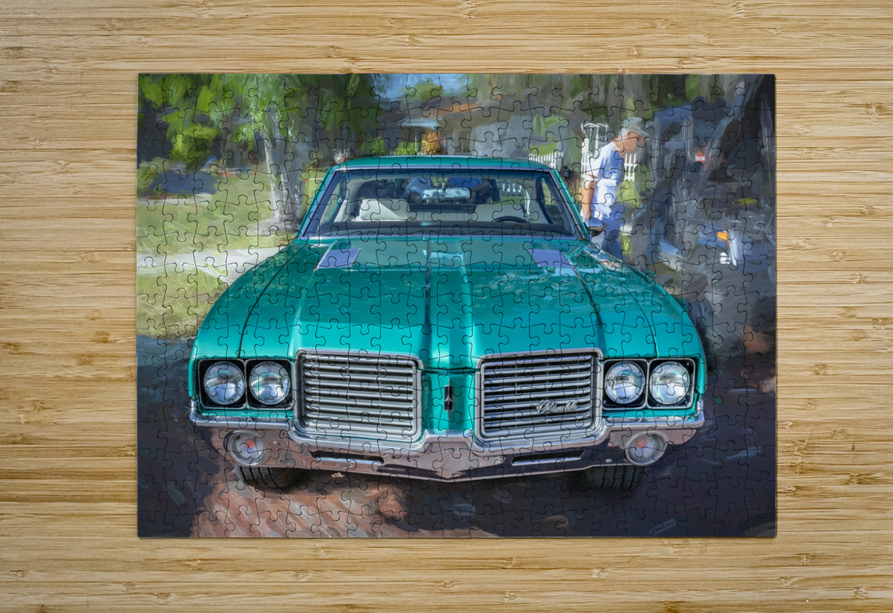 1972 Radiant Green Oldsmobile Cutlass X 6 Rich Franco Puzzle printing