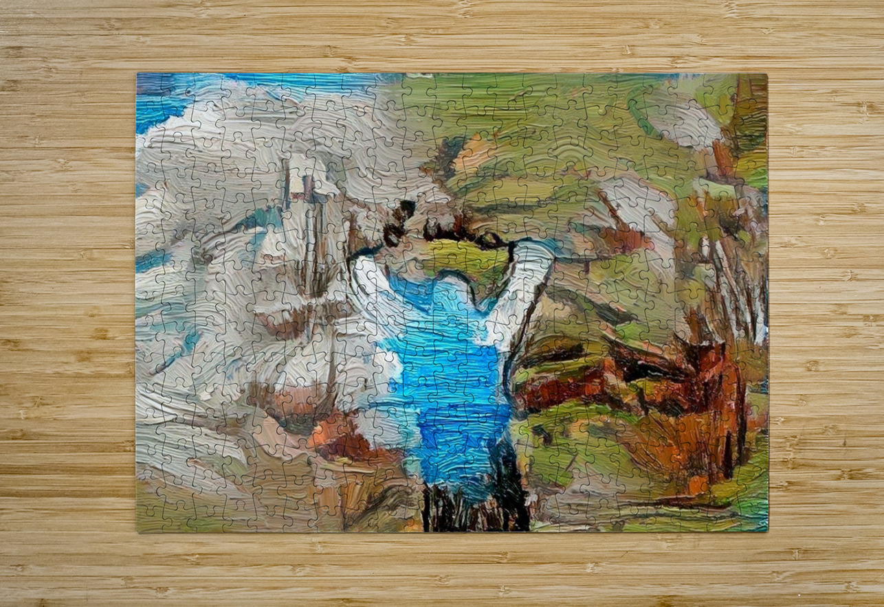 Ascent in Verdant Hues Luciano Puzzle printing