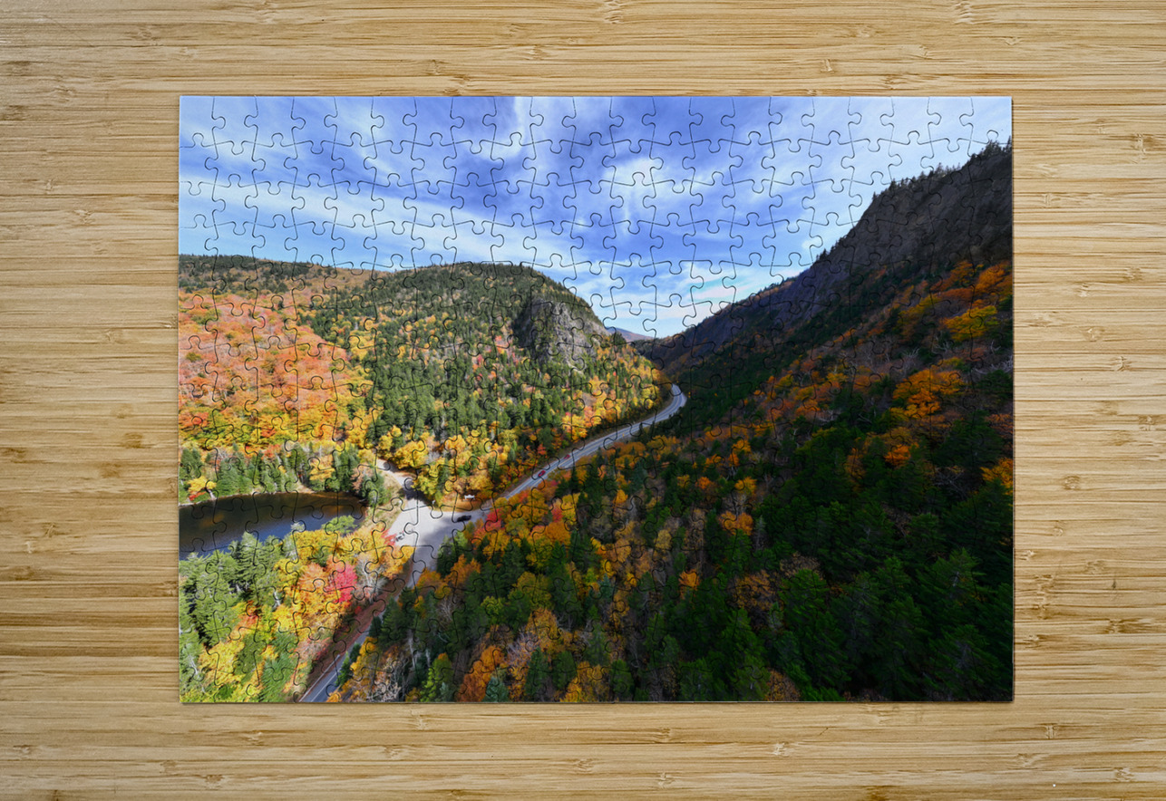 Falls Embrace: Dixville Notch in Late Afternoon Light Jeff Folger Puzzle printing