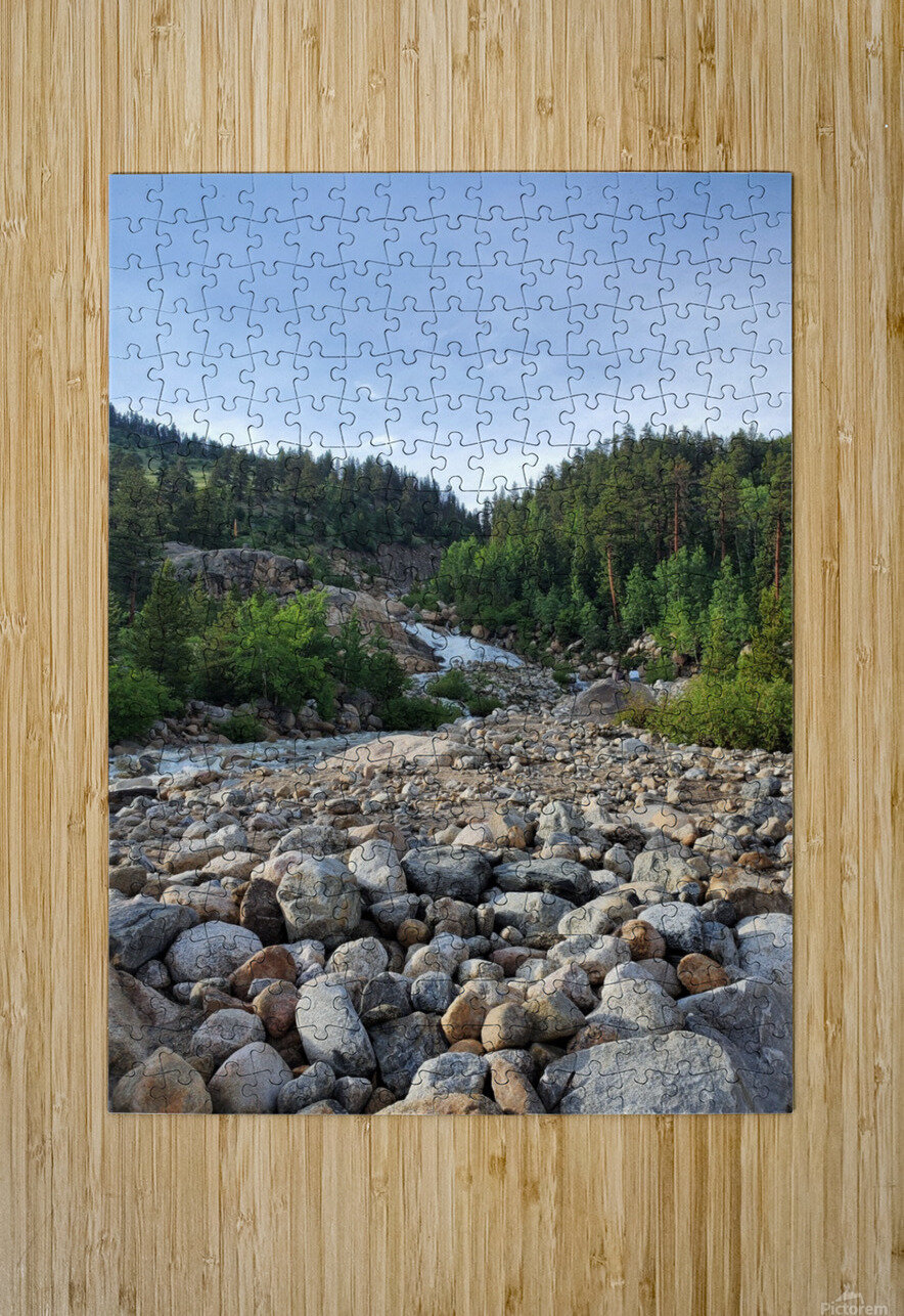 Rocky Stream Fish Finder Art Puzzle printing