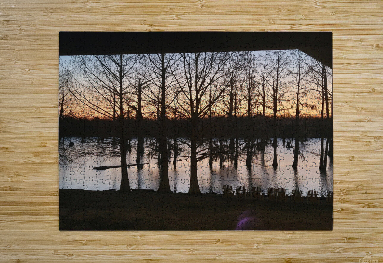 End Of Day Fish Finder Art Puzzle printing