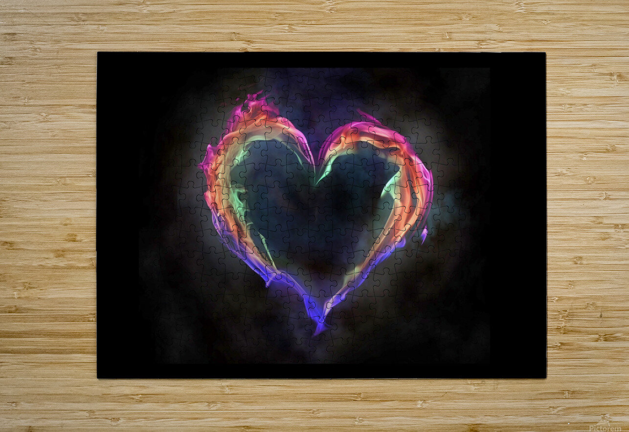 flame artistic heart love The Golden Ideas Puzzle printing