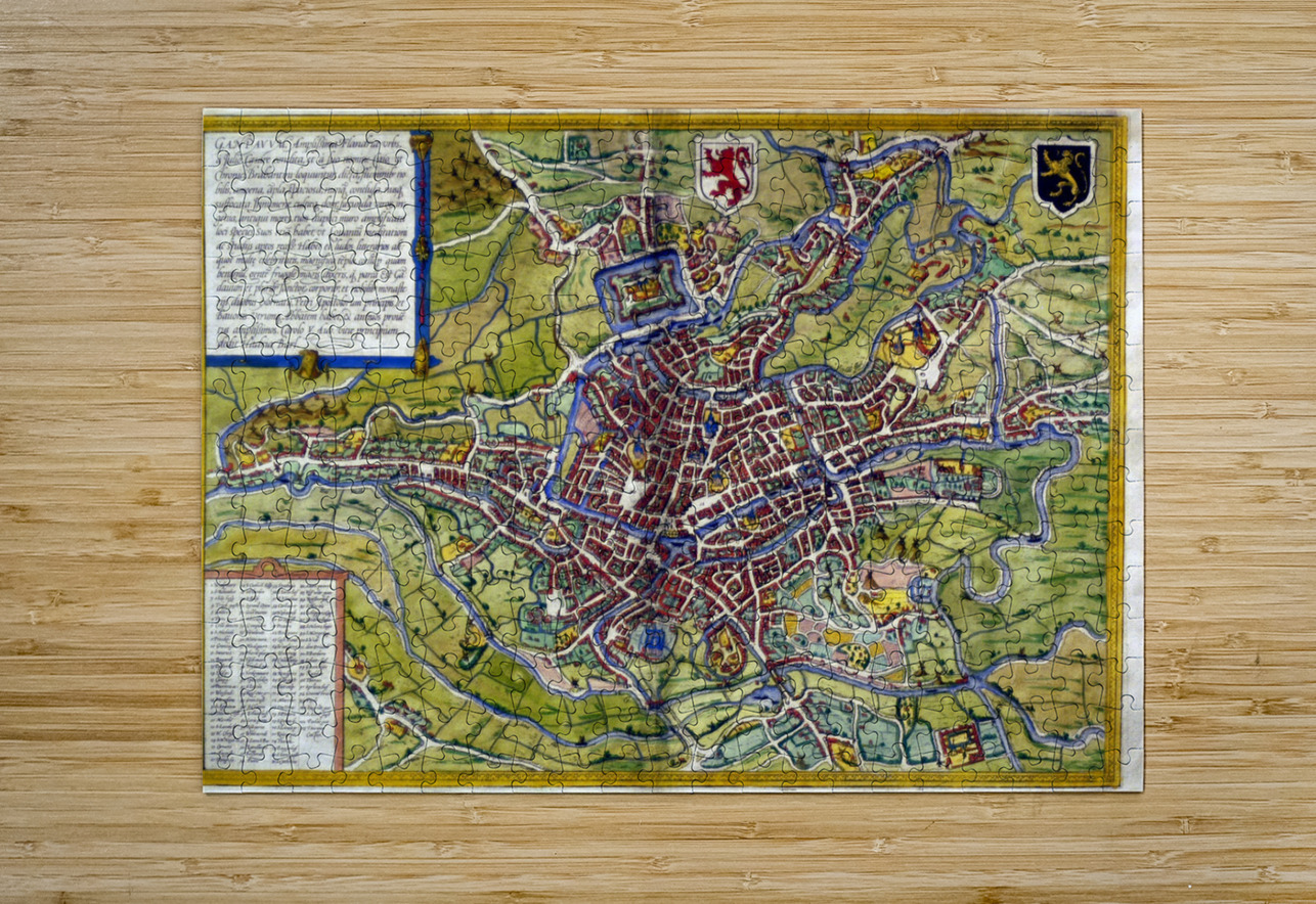 Ghent Belgium Braun  Hogenberg 1572 ASAR STUDIOS Puzzle printing