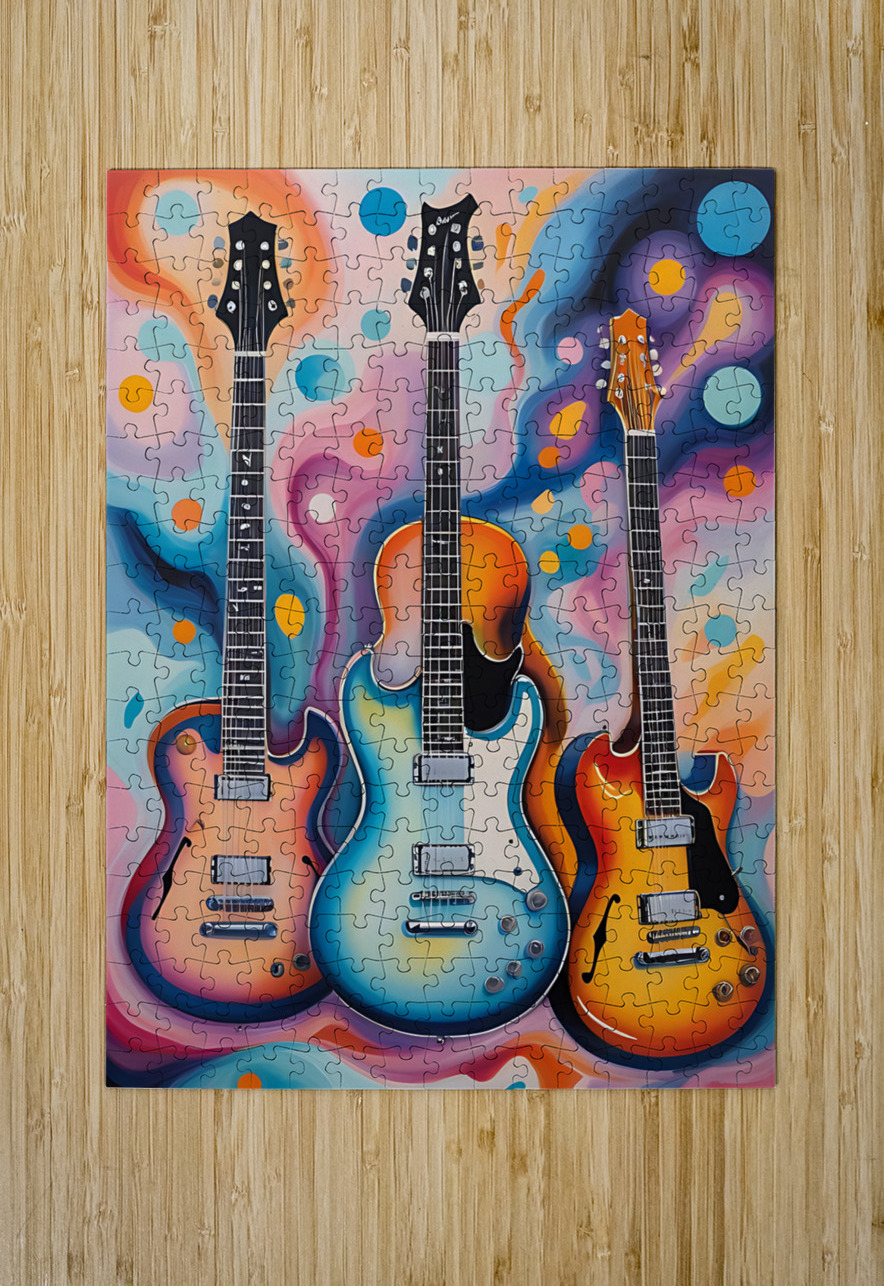 Rainbow Guitars 3 Esmonbijouart Puzzle printing