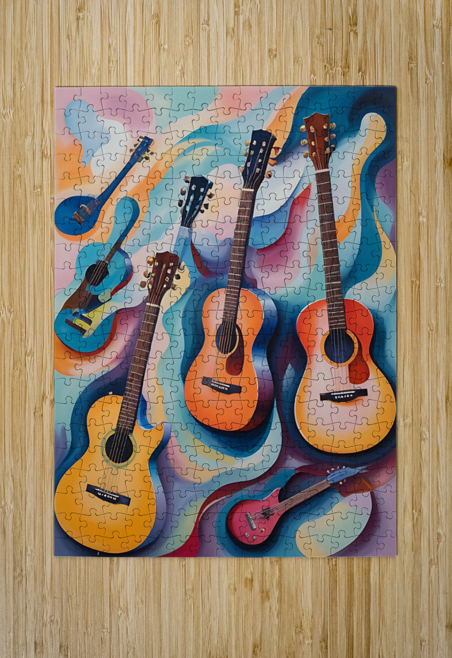Rainbow Guitars 4 Esmonbijouart Puzzle printing