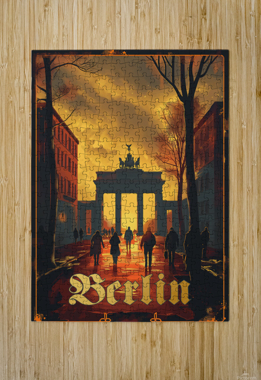 Berlin Travel Poster  Wild River Puzzle printing