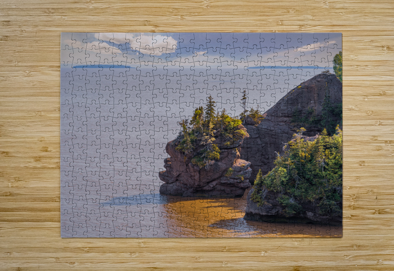 Hopewell Rocks Shoreline Geoffrey Prior Puzzle printing