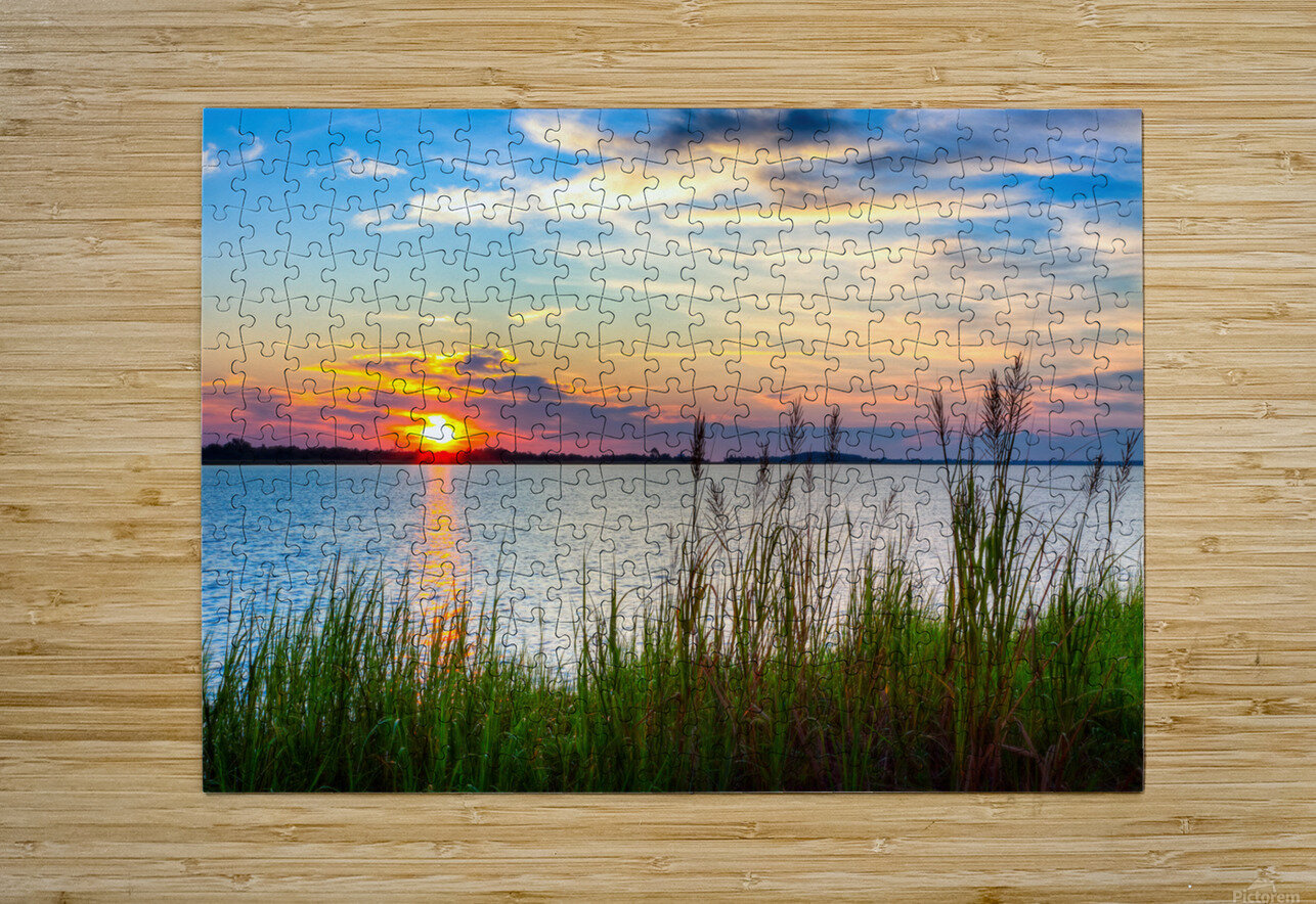 Sunrise On The Savannah River - Georgia Coastal Art Mark Tisdale Puzzle printing