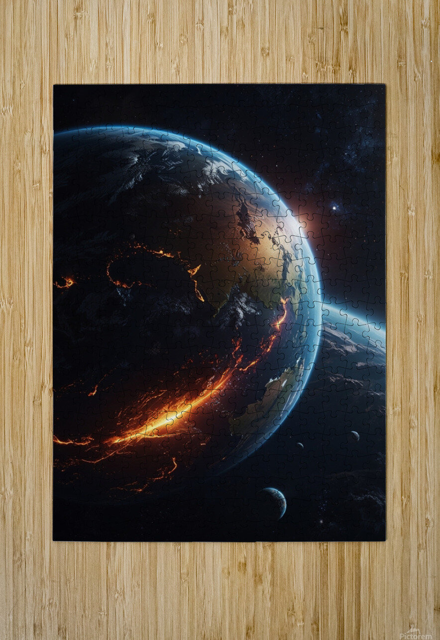 planet fire cinematic realist  Sam Digital Puzzle printing