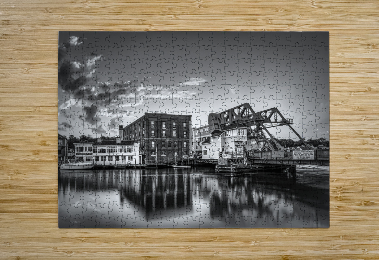 Mystic River Bascule Bridge Shelia Hunt Photography Puzzle printing