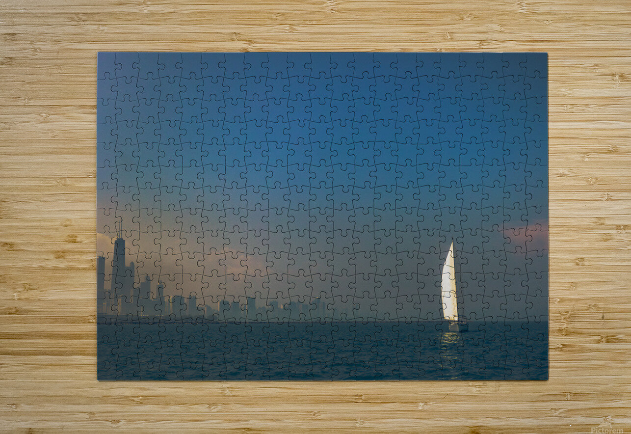 Sailboat on Lake Michigran Aaron Crane Puzzle printing