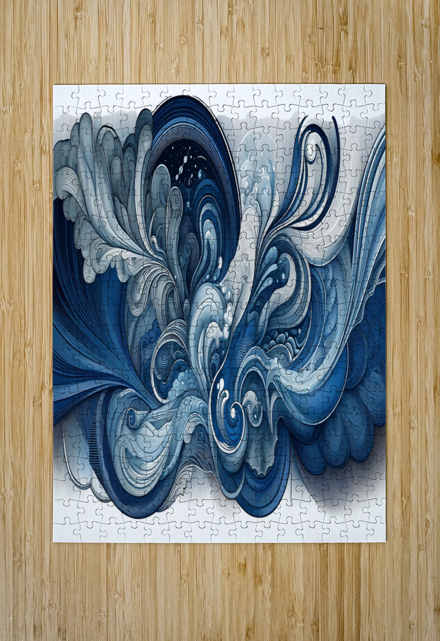 Abstract - Aqua Flow EYE AM STUDIOS Puzzle printing