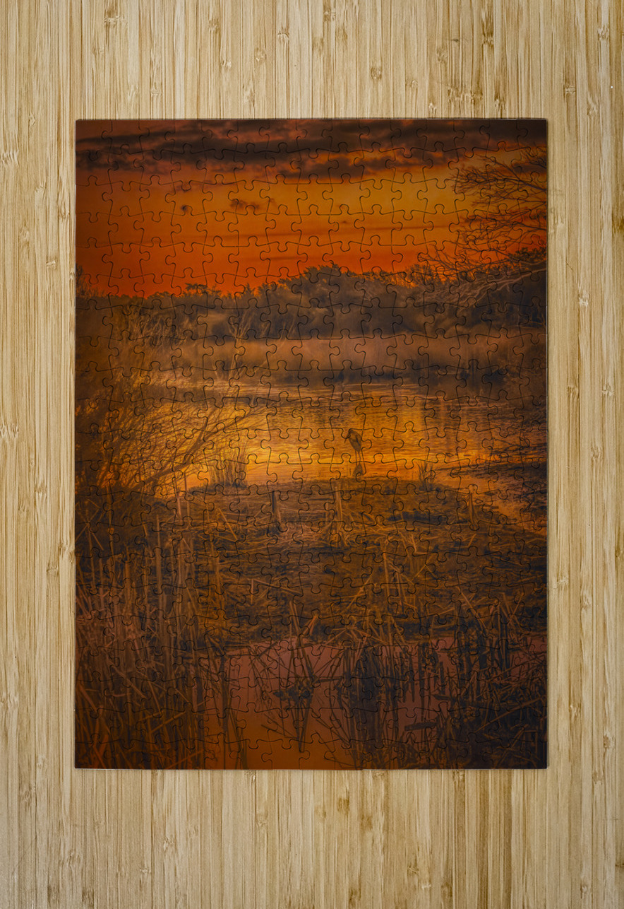South Carolina Marsh Winter Sunrise Glow Norma Brandsberg Photography Puzzle printing
