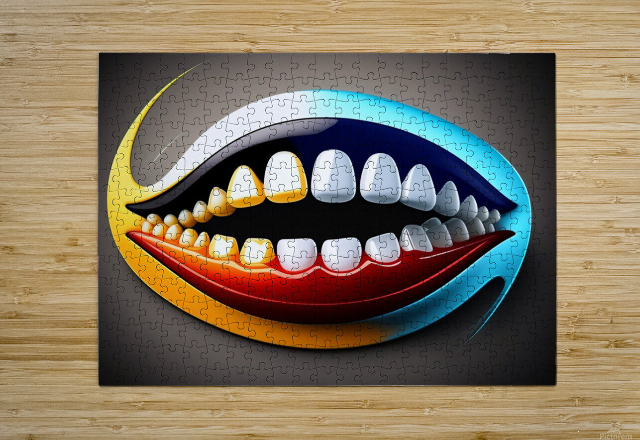 Teeth and man Samir hosny Puzzle printing
