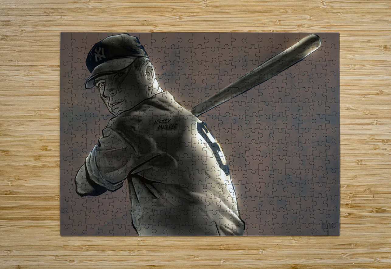 Mickey Mantle Rookie Art Row One Brand Puzzle printing