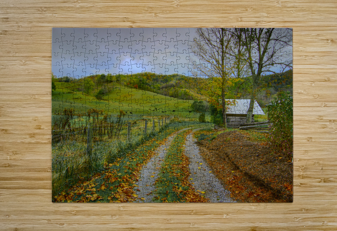 Hot Springs Virginia Farm Cabin Norma Brandsberg Photography Puzzle printing