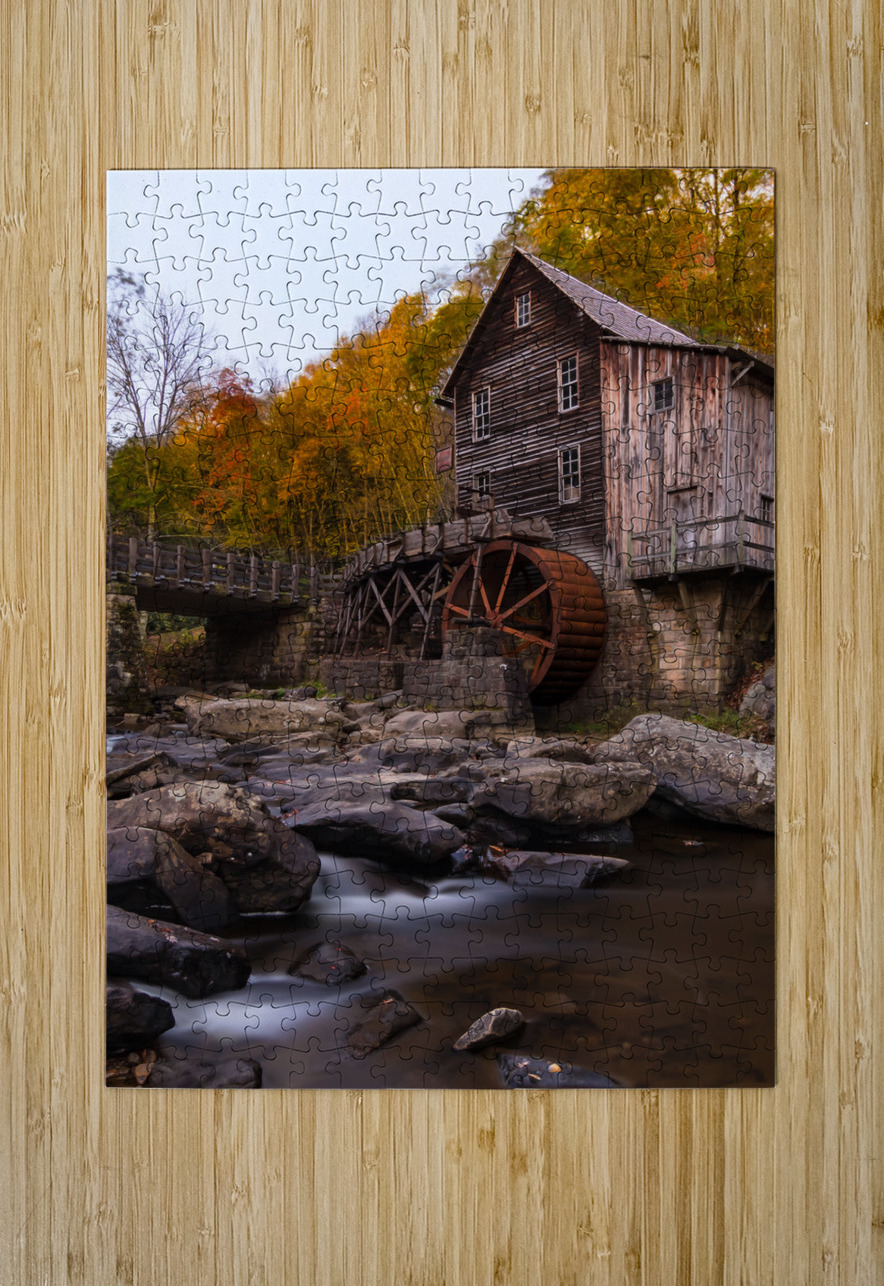 Glade Creek Mill Autumn Splendor Norma Brandsberg Photography Puzzle printing