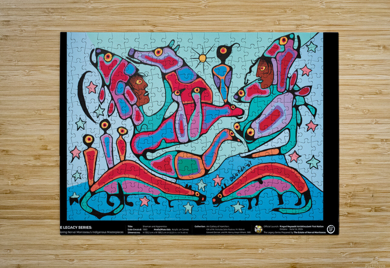 The Legacy Series - Shaman and Apprentice - 1980 - Art Gallery of Hamilton - Limited Edition Poster OfficialMorrisseauEstate Puzzle printing