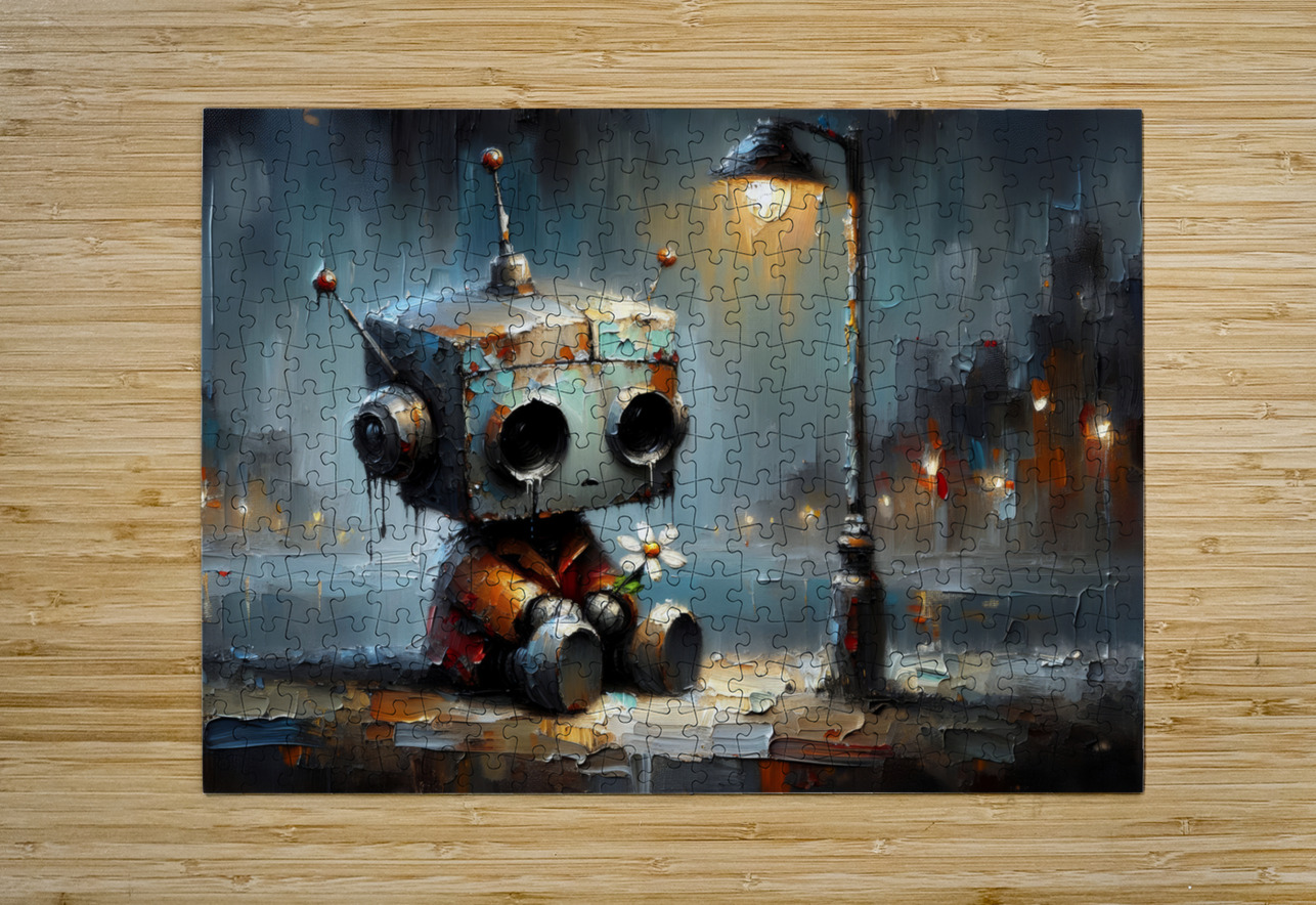 Melancholy Robot in City Anne Laure GOUPIL Puzzle printing