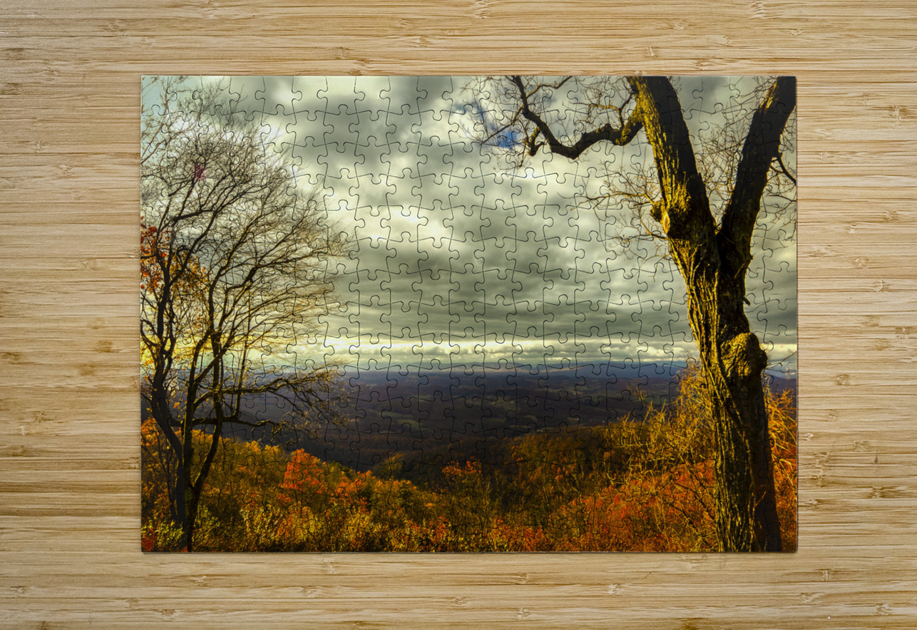 Blue Ridge Parkway Overlook Autumn Sunset Norma Brandsberg Photography Puzzle printing