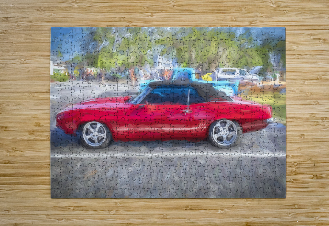 1969 Red Camaro Convertible X 11 Rich Franco Puzzle printing