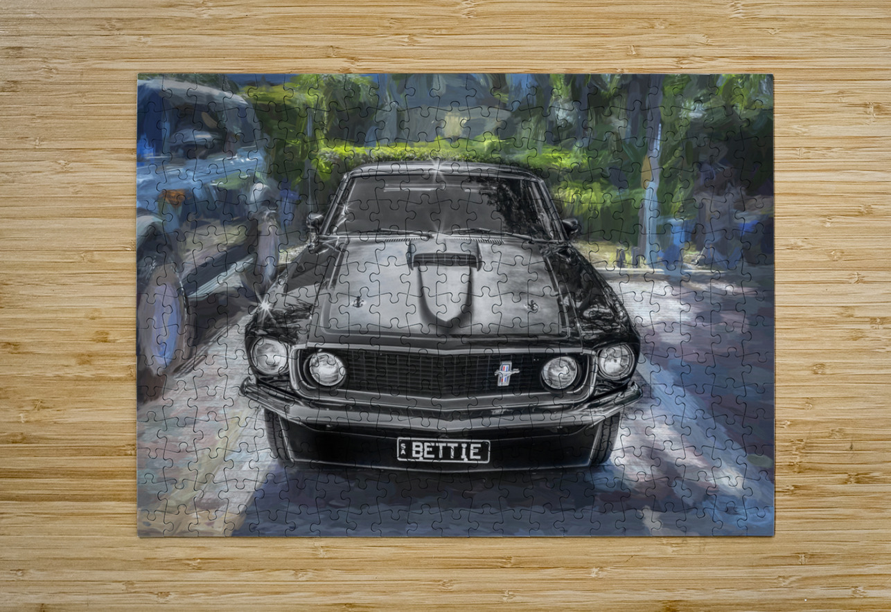 1969 Ford Mustang Fastback Mach 1 X 8 Rich Franco Puzzle printing