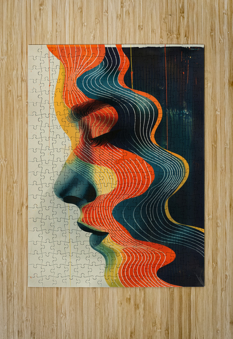 A minimal and weird design with a color scheme  b ASAR STUDIOS Puzzle printing