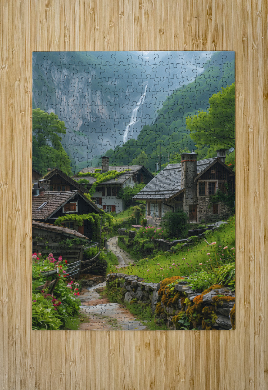 A remote village of foroglio switzerland breath 9 ASAR STUDIOS Puzzle printing