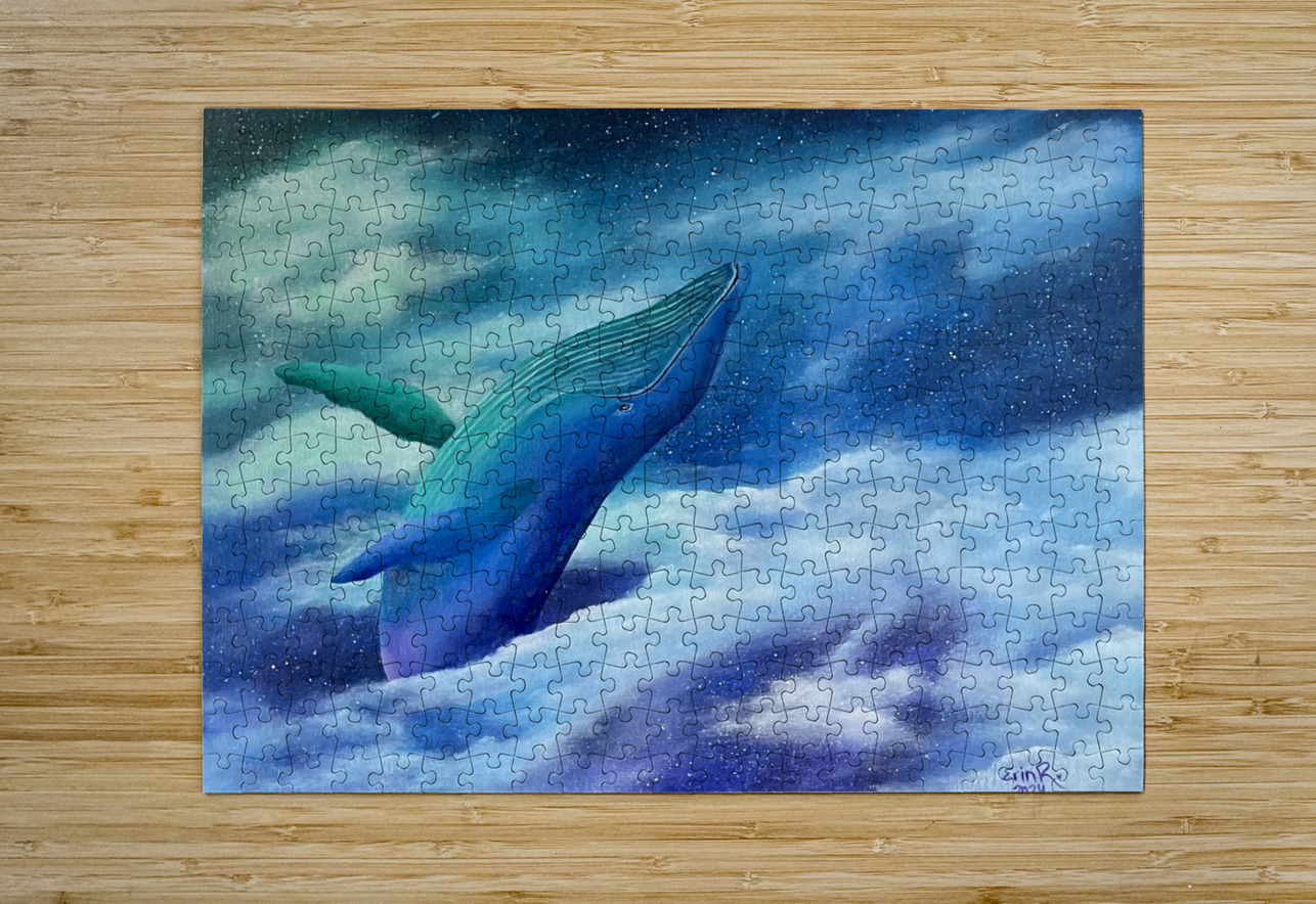 Humpback in the clouds Erin Randall Puzzle printing
