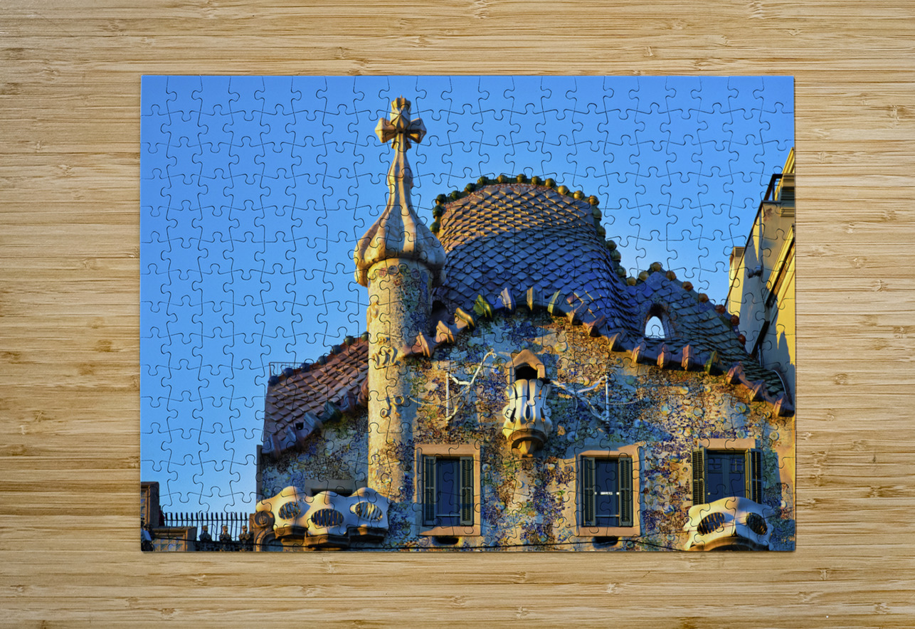 Barcelona. Catalonia. Spain. Casa Batllo is a renowned building located in the center of Barcelona and is one of Antoni Gaudi´s masterpieces Marco Brivio Puzzle printing