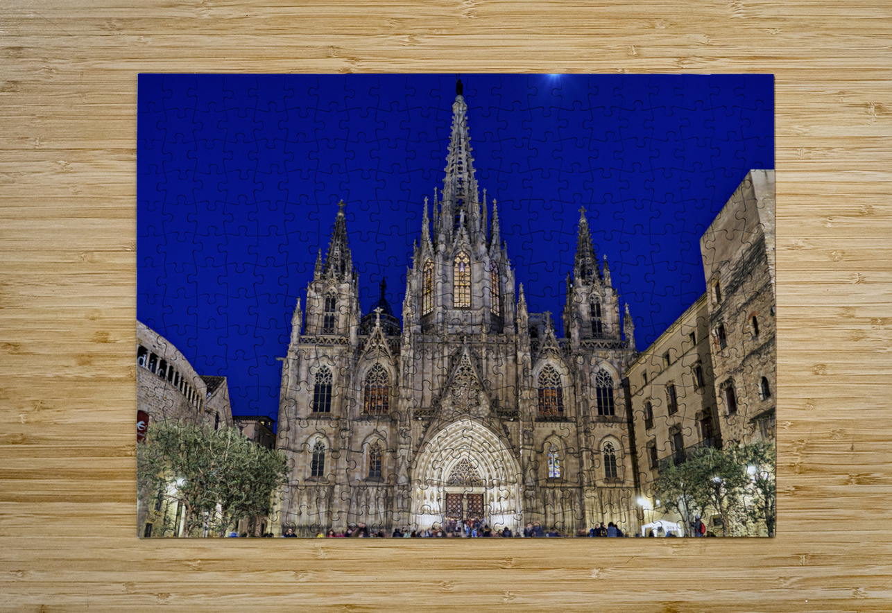 Barcelona. Catalonia. Spain. The Cathedral of the Holy Cross and Saint Eulalia Marco Brivio Puzzle printing