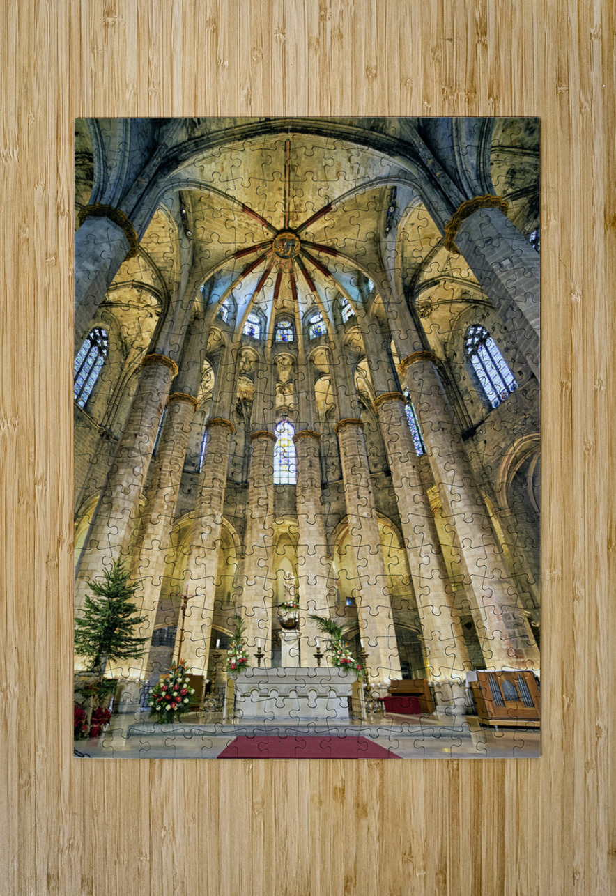 Barcelona. Catalonia. Spain. The church of Santa Maria del Mar Saint Mary of the sea Marco Brivio Puzzle printing