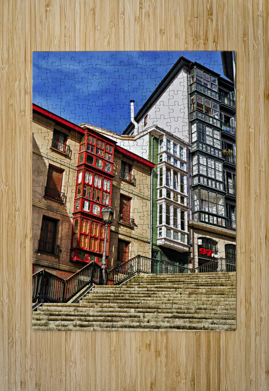 Bilbao Biscay Spain. Stairs in the old city Marco Brivio Puzzle printing