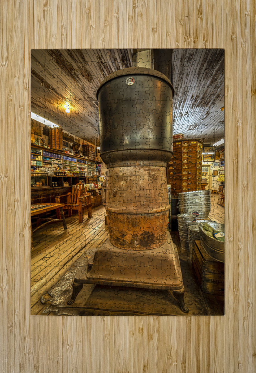 Antique Stove at the Old Country Store Shelia Hunt Photography Puzzle printing