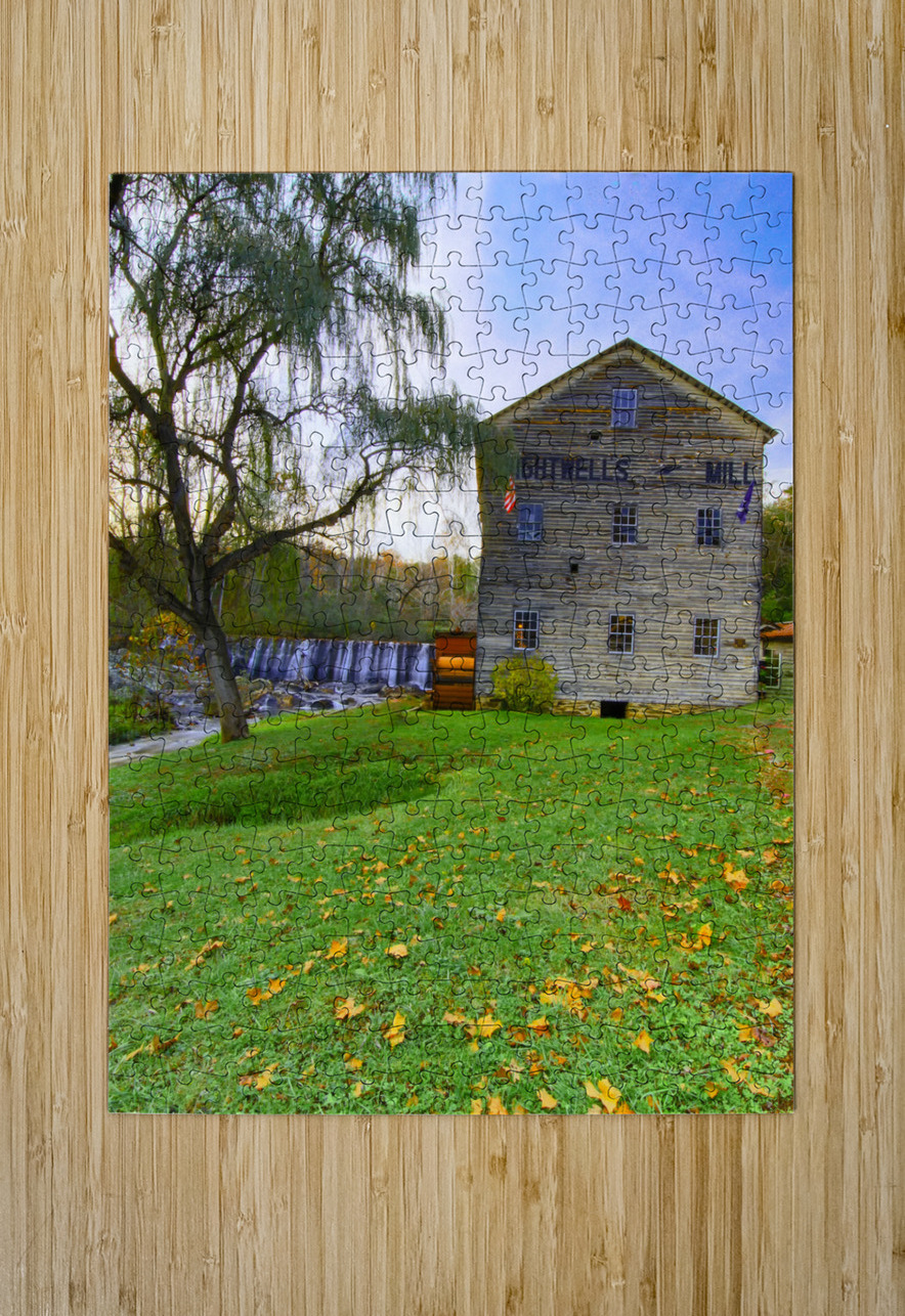 Brightwell Gristmill in Autumn Norma Brandsberg Photography Puzzle printing