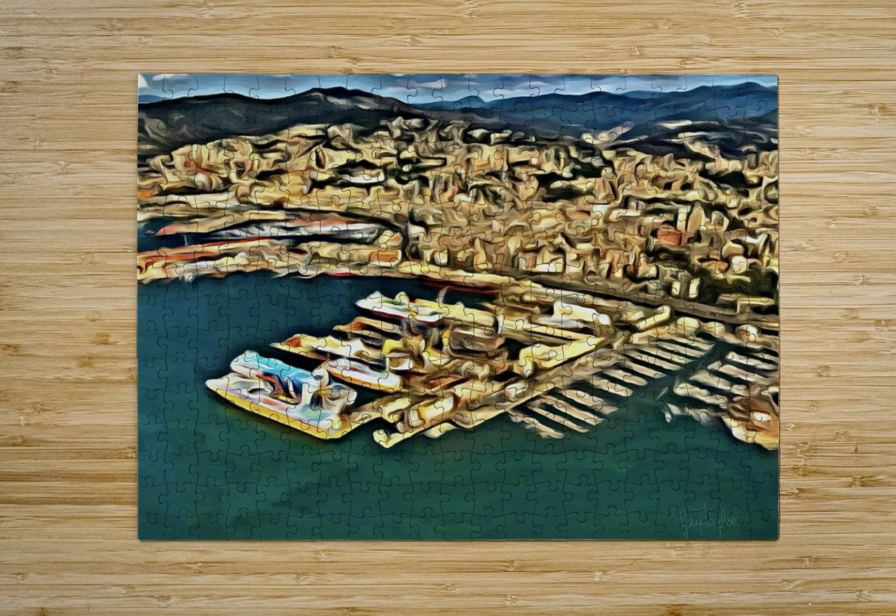 ABOVE GENOA ABOVE EARTH by Gail Taylor Puzzle printing
