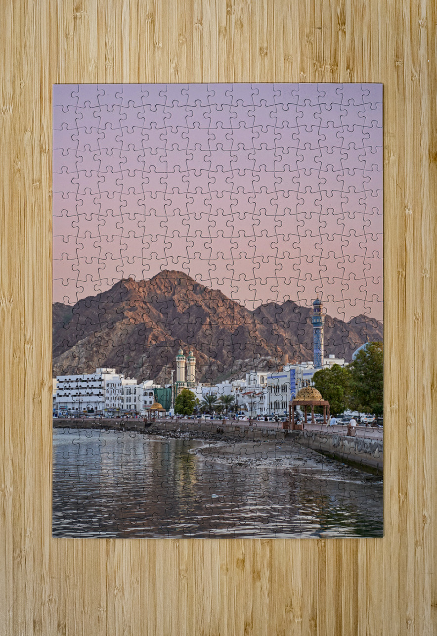 Oman. Muscat. Cityscape at sunset Marco Brivio Puzzle printing