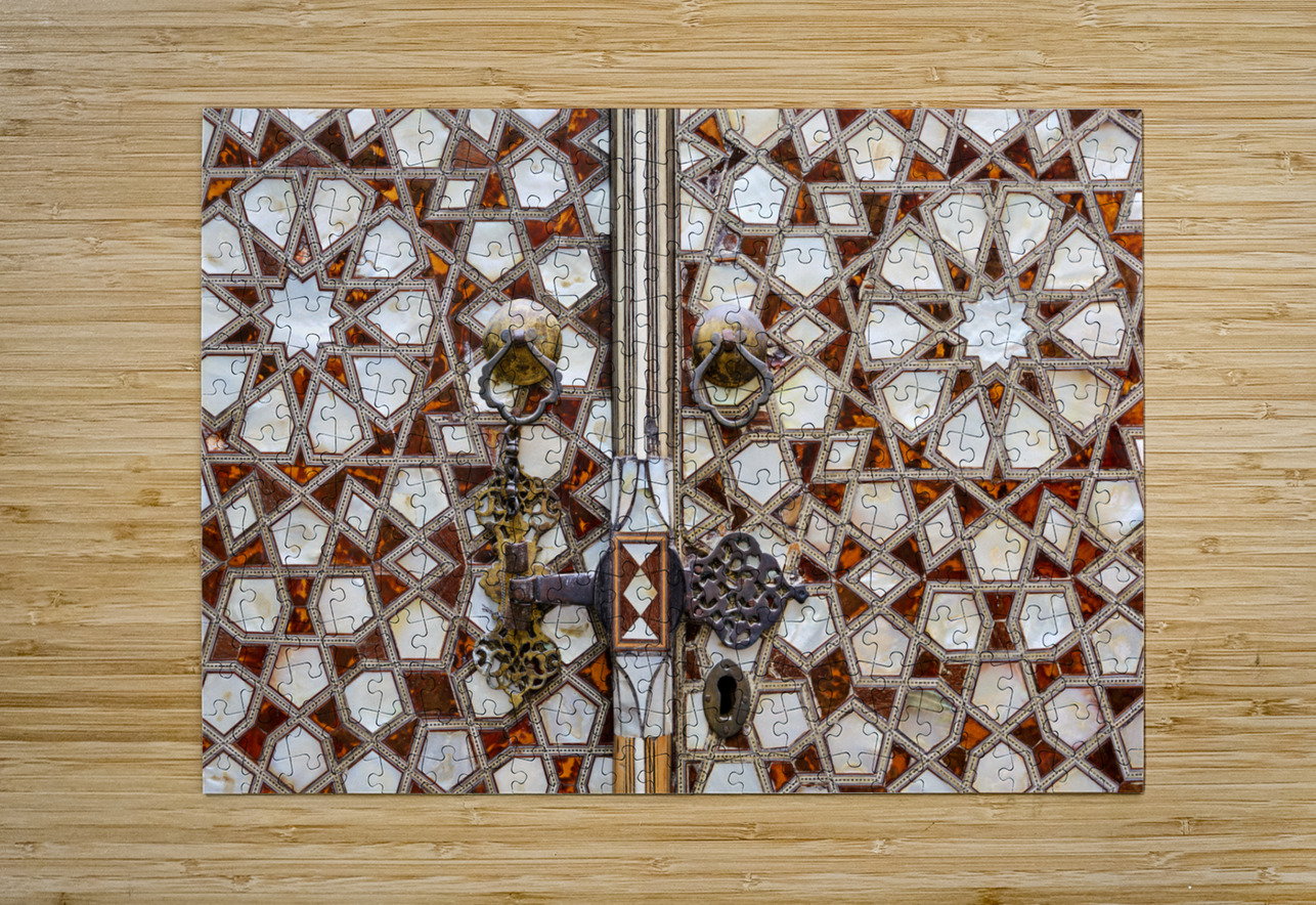 Istanbul Turkey. Topkapi Palace. Decorated door in the Harem Marco Brivio Puzzle printing