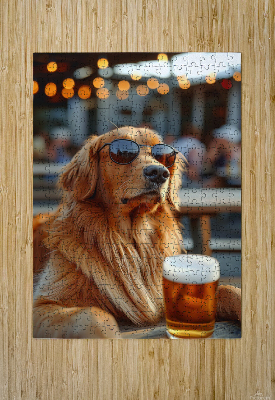 Beer Dog at the Beach 2 Jensen Art Co Puzzle printing