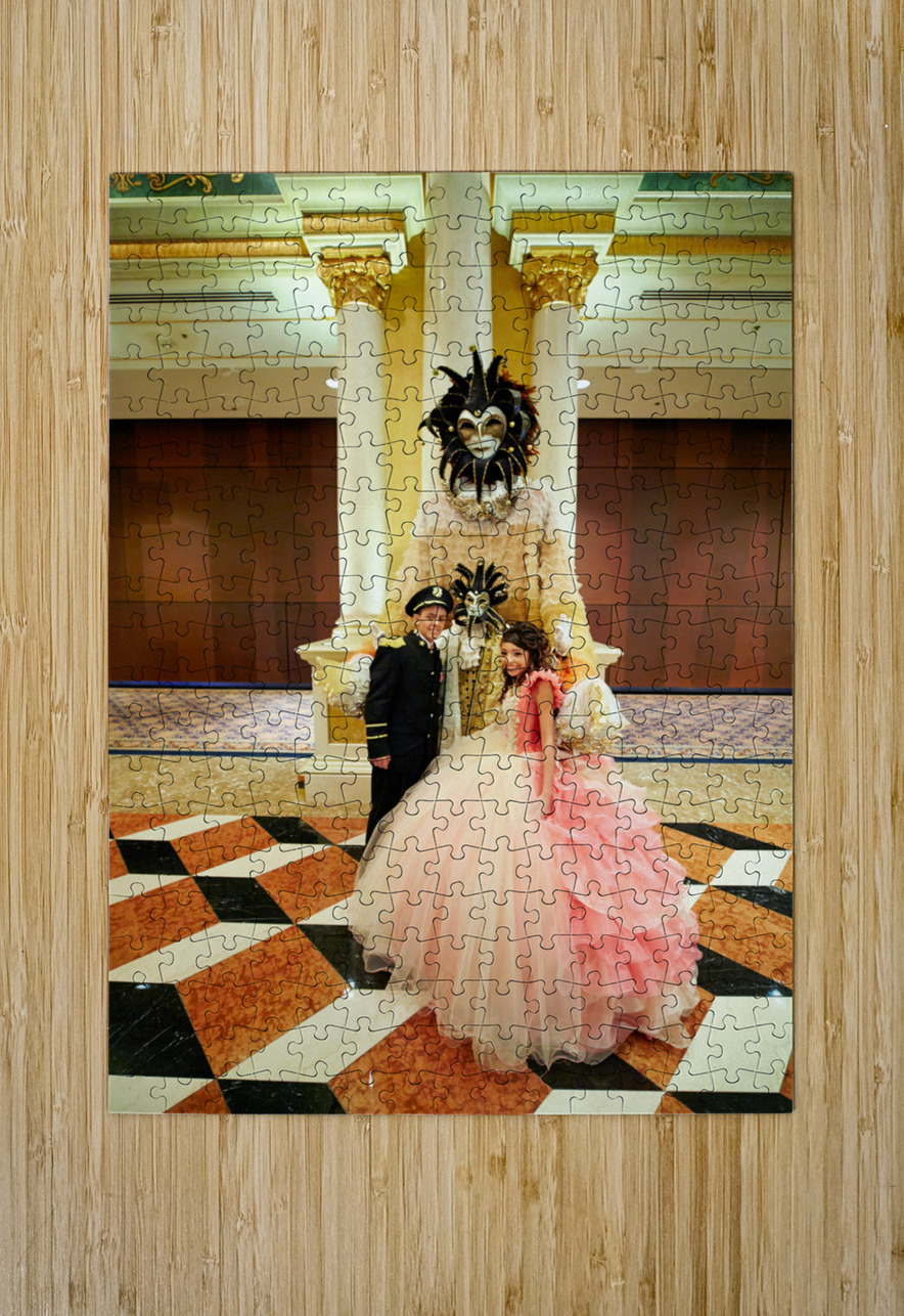 Venetian masks at the lobby of venetian Hotel. Las Vegas Nevada USA Marco Brivio Puzzle printing