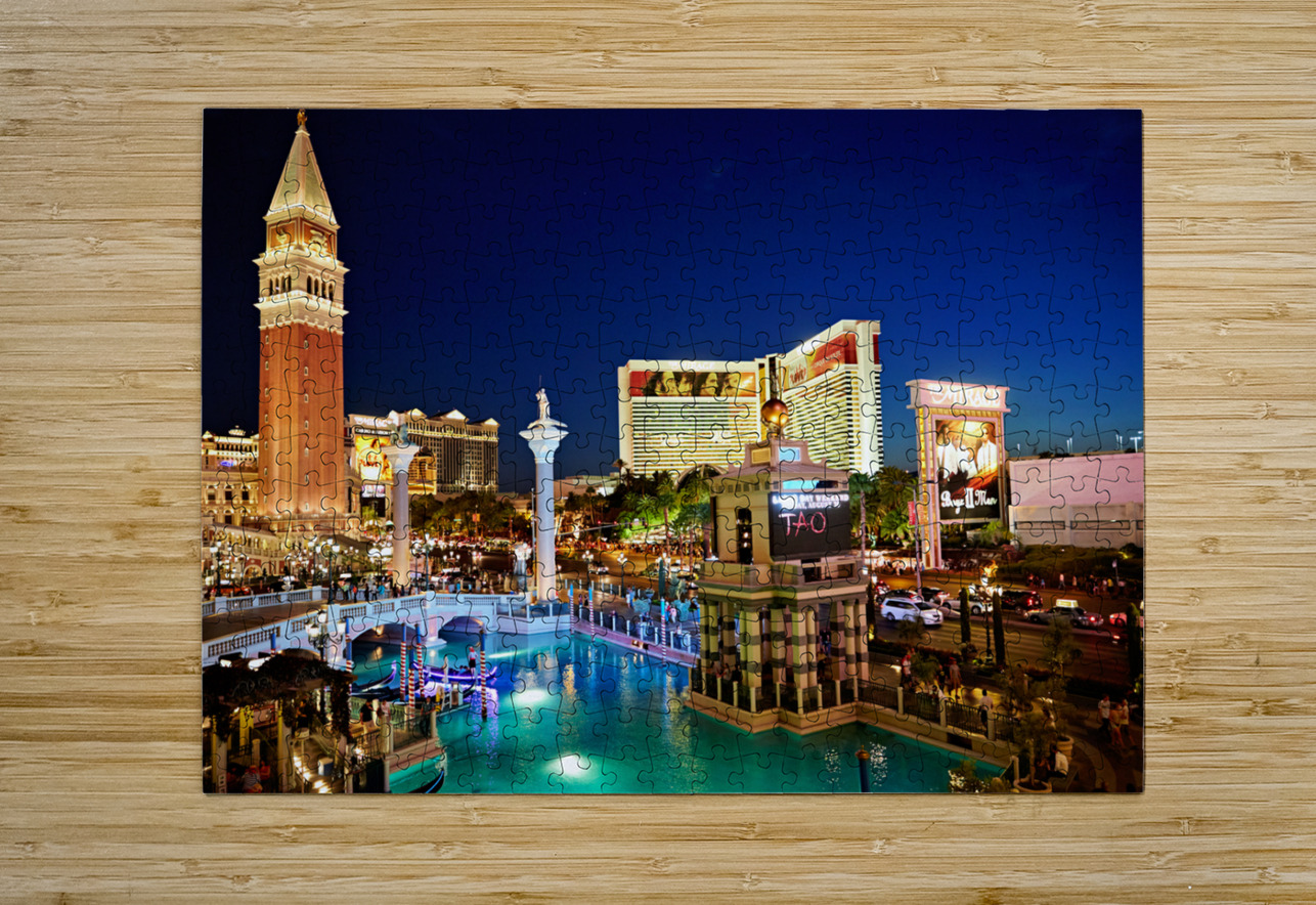 Venetian Hotel at Sunset. Las Vegas Nevada USA Marco Brivio Puzzle printing