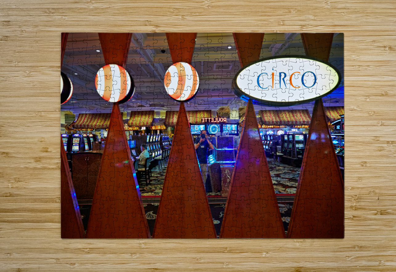 Slot Machines at Bellagio Casino. Las Vegas Nevada USA Marco Brivio Puzzle printing